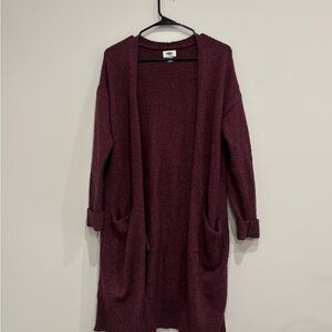 Old Navy Burgundy Cardigan Sweater